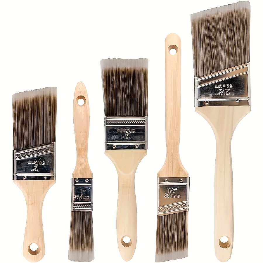 Wood Stain Brush - 5 Buah Kuas Cat Kualitas Tinggi