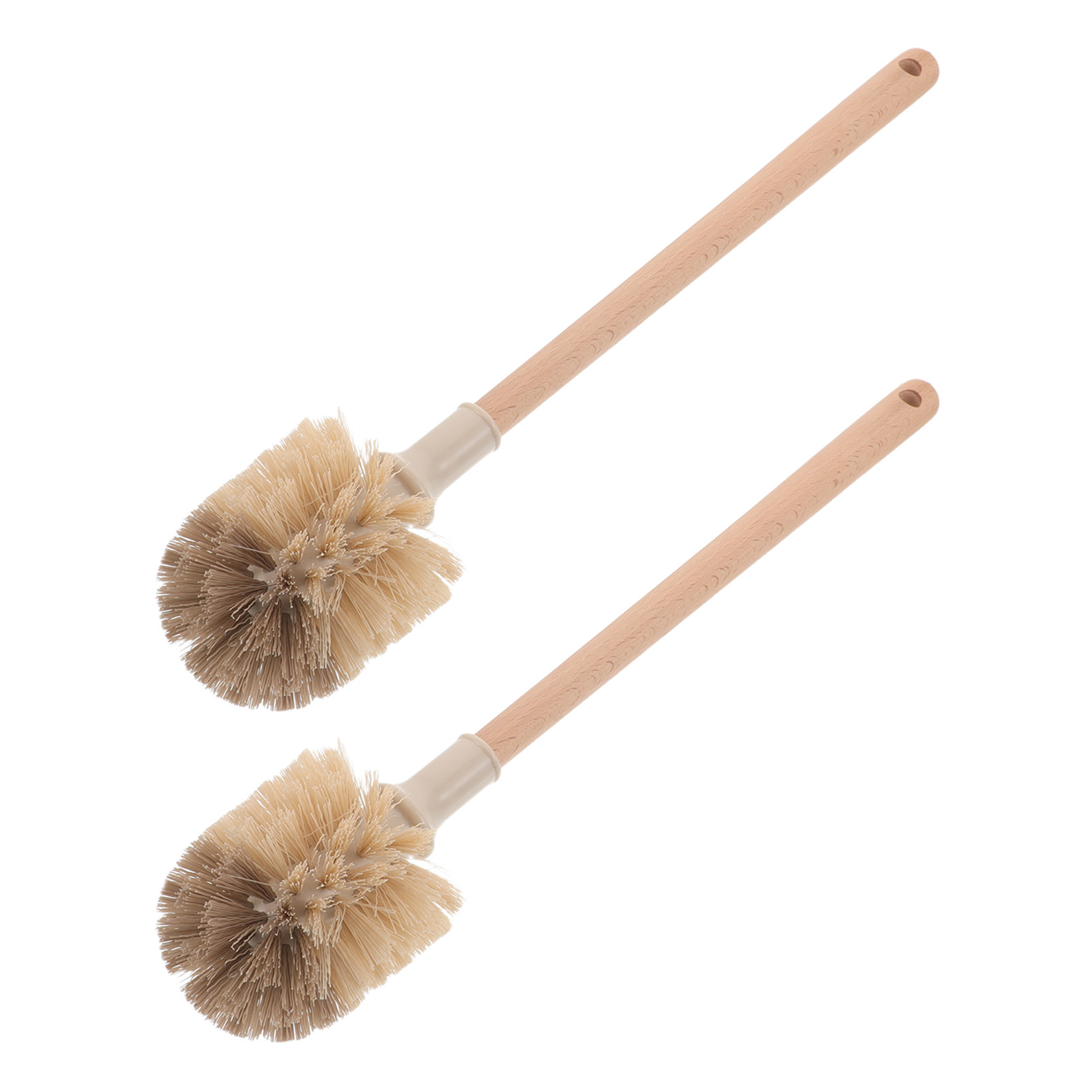 Wood Stain Brush - 2Pcs Sikat Toilet Gagang Panjang Kayu