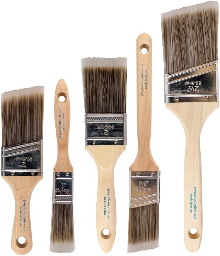 Wood Stain Brush - Set Kuas Cat 5 Buah, Kuas