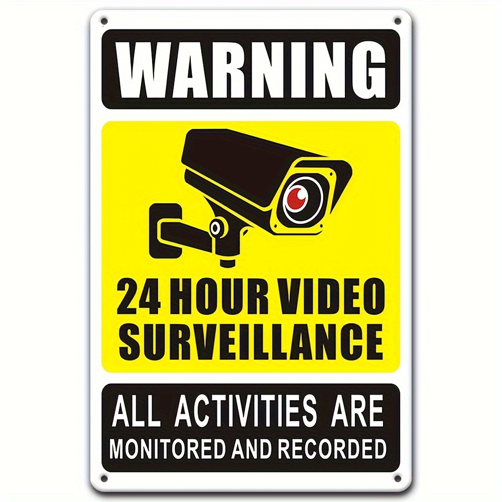 Home Improvement Hardware - Tanda Peringatan Pengawasan Video 24/7 -