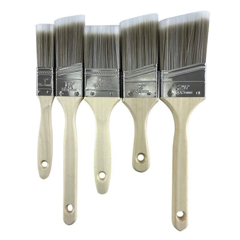 Wood Stain Brush - 5pcs Set Kuas Cat Tebal Ganda,