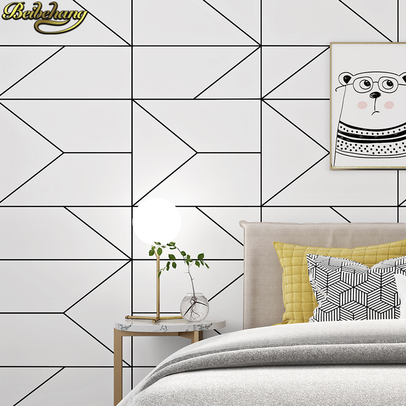 Beibehang Kertas Dinding Kotak - Home Improvement Stores ulasan dan harga
