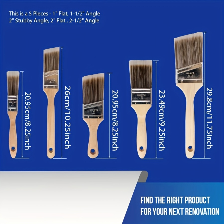5 Buah Kuas Cat Kualitas Tingg - Wood Stain Brush ulasan dan harga