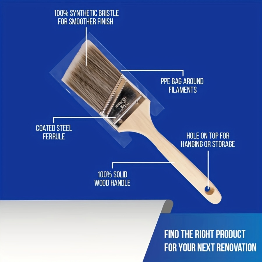 5 Buah Kuas Cat Kualitas Tingg - Wood Stain Brush ulasan dan harga