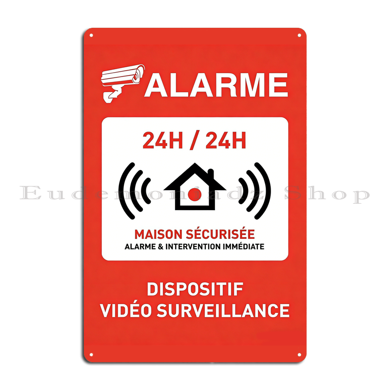 Plakat Logam Sistem Alarm 24 J - Home Improvement Hardware ulasan dan harga
