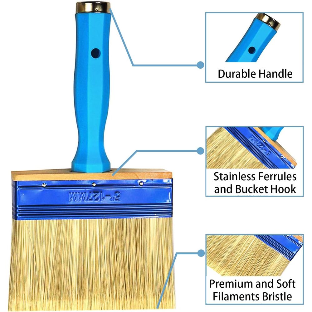 Set Kuas Cat Tugas Berat Tiga  - Wood Stain Brush ulasan dan harga