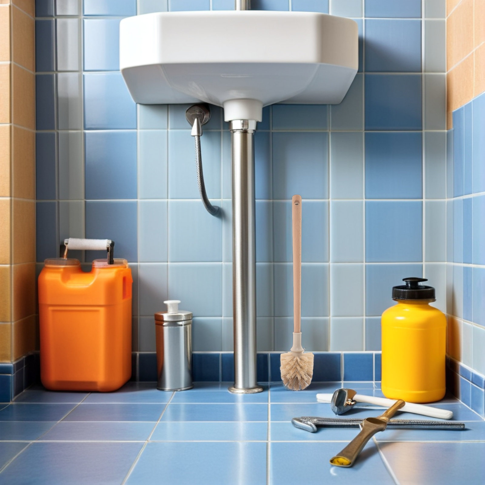 2Pcs Sikat Toilet Gagang Panja - Wood Stain Brush ulasan dan harga